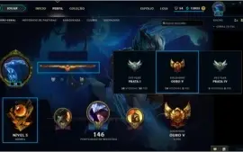 Conta Gold V c/ Borda Campeões Skins e Muitos Espólios