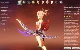 AR33 - Yoimiya + Agitação + Arco de Amos + 14 destinos