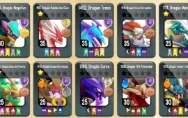 Conta Dragon City, 1200 Joias + 5 Passes