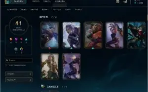 Conta master 40 Skins