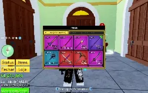 conta de blox fruits com souguitar, cdk, 3 raças v4 full