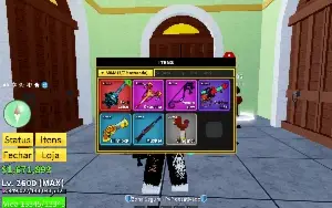 conta de blox fruits com souguitar, cdk, 3 raças v4 full