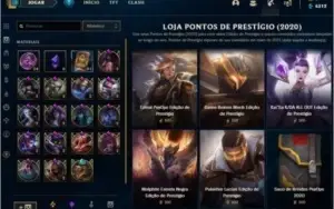 CONTA LOL PLAT 4 SEASON PASSADA 60% DE WINRATE 164 SKINS
