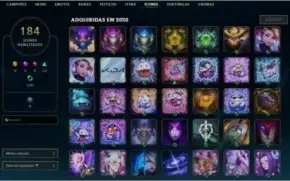 CONTA LOL PLAT 4 SEASON PASSADA 60% DE WINRATE 164 SKINS