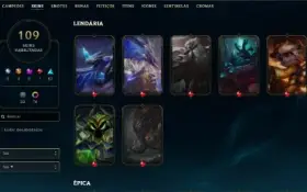 conta lol unranked lvl 535 900k de maestria yasuo 109 skins