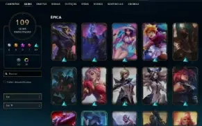 conta lol unranked lvl 535 900k de maestria yasuo 109 skins