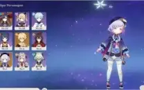 Conta Genshin Impact Venti + Mona + Qiqi