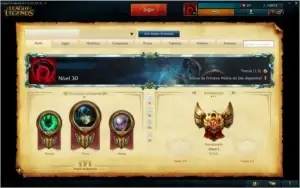 Conta League of legends todos os campeões, borda platina