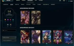 Conta Gold 1  37 champ 14 skins