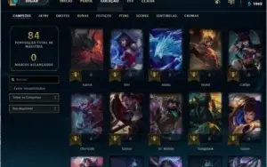 Conta Gold 1  37 champ 14 skins