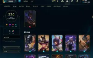 Prata 4 com TODOS os champs e 230 Skins + 4 Prestigios
