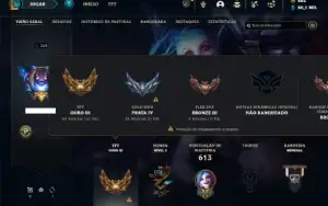 Prata 4 com TODOS os champs e 230 Skins + 4 Prestigios