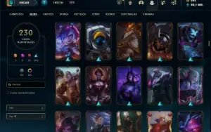 Prata 4 com TODOS os champs e 230 Skins + 4 Prestigios