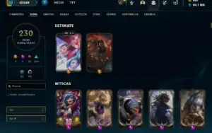 Prata 4 com TODOS os champs e 230 Skins + 4 Prestigios