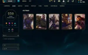 Prata 4 com TODOS os champs e 230 Skins + 4 Prestigios