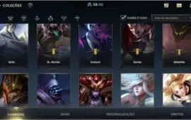 Conta Wild Rift Level 25 Ouro II 2 Baús de Skin