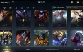 Conta Wild Rift Level 25 Ouro II 2 Baús de Skin