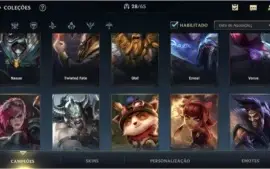 Conta Wild Rift Level 25 Ouro II 2 Baús de Skin