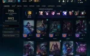 Ouro 4 com TODOS os champs e 232 Skins ( MAIN ADC )