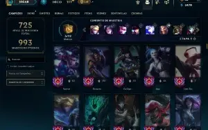 Ouro 4 com TODOS os champs e 232 Skins ( MAIN ADC )