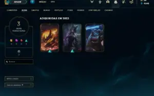Conta bronze 2 com 23 Champs e 3 Skins