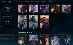 Esmeralda 1 com TODOS os champs e 299 Skins (ADC / MID / JG)