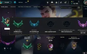 Esmeralda 1 com TODOS os champs e 299 Skins (ADC / MID / JG)