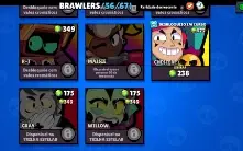 Conta de Brawl Stars com 23612 troféus com 56 brawlers