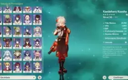 Conta AR60 + 17 personagens 5* e 18 armas 5* Hutao C1 Kokomi