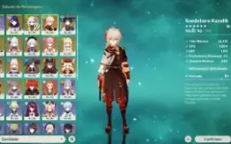 Conta AR60 + 17 personagens 5* e 18 armas 5* Hutao C1 Kokomi