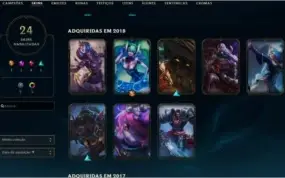 CONTA LOL DIAMANTE 4 - 24 skins - 47 campeões.