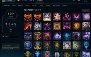 Conta com 100 skins