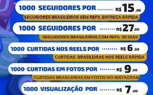 1000 Seguidores Instagram por apenas R$ 9,99 - Redes Sociais