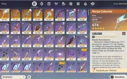 Conta Genshin Impact endgame AR57 -  12 5* estrelas