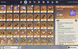 Conta Genshin Impact endgame AR57 -  12 5* estrelas