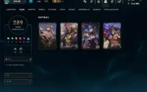 Ouro 2 com 110 Champs e 289 Skins +9 Prestigios