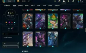 Platina 2 com TODOS os champs e 120 Skins + 9 Vitoriosas