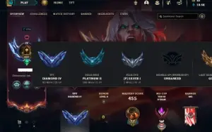 Platina 2 com TODOS os champs e 120 Skins + 9 Vitoriosas