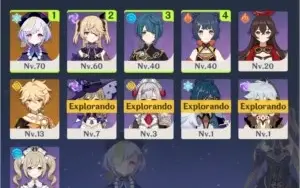 Genshin Impact; Qiqi C1, Xiang C2, Xingqiu C1 and Fishcl C1