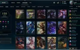 conta LOL nível 100+ / 120+ skins /G3