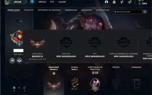 Conta bronze 2 com 50 Champs e 16 Skins