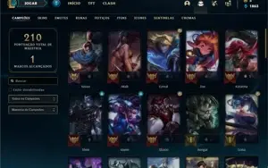Conta bronze 2 com 50 Champs e 16 Skins