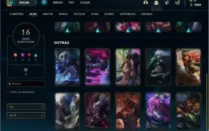 Conta bronze 2 com 50 Champs e 16 Skins