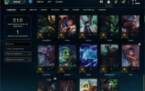 Conta bronze 2 com 50 Champs e 16 Skins