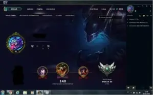 Conta Prata III com skin lendária