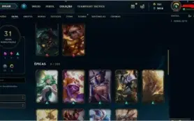 Conta LOL Gold 1, 31 skins com LUX ELEMENTALISTA