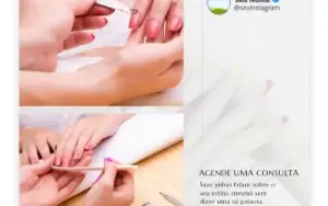 templates editáveis de manicure no Canva: