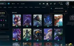 Conta unranked todos os champs 329 skins
