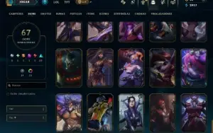 Ouro 1 com 110 Champs e 67 Skins ( MONO MID )