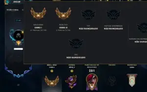 Ouro 1 com 110 Champs e 67 Skins ( MONO MID )